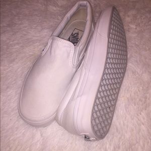 White slip -on vans